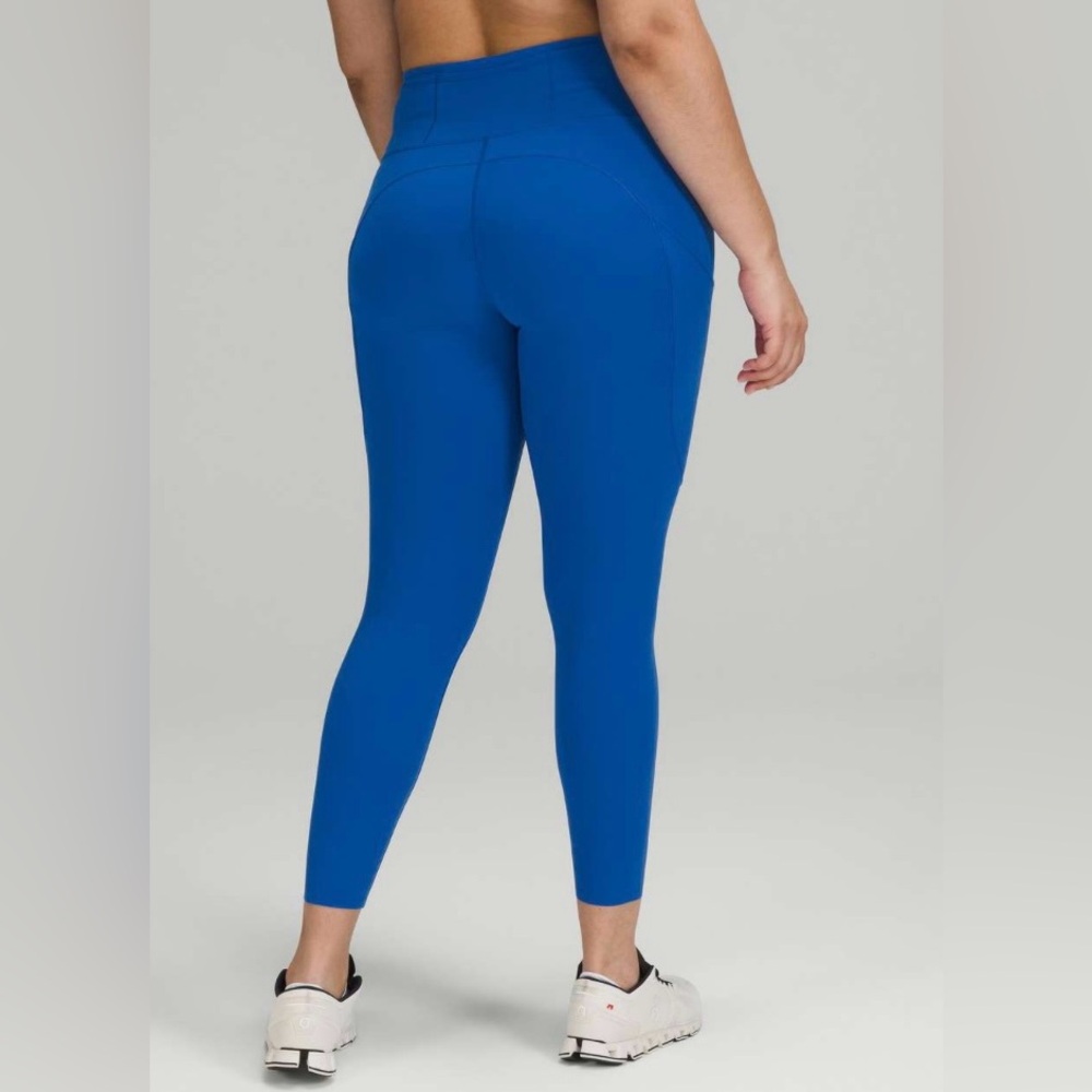 Lululemon Fast and Free High-Rise Tight 25" Blazer Blue Tone Size 4